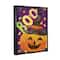 Stupell Industries Boo Jack-o-Lantern Halloween Candy Framed Floater Canvas Wall Art